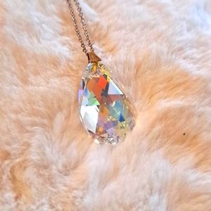 Super sparkly glass crystal necklace 18 inches